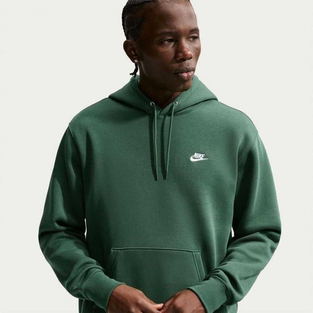 Nike Mens Club Fleece Pullover Hoodie / Forest Green